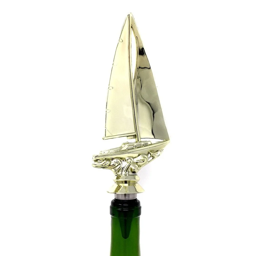 Handmade Bottle Stopper made from Repurposed Sailboat Trophy